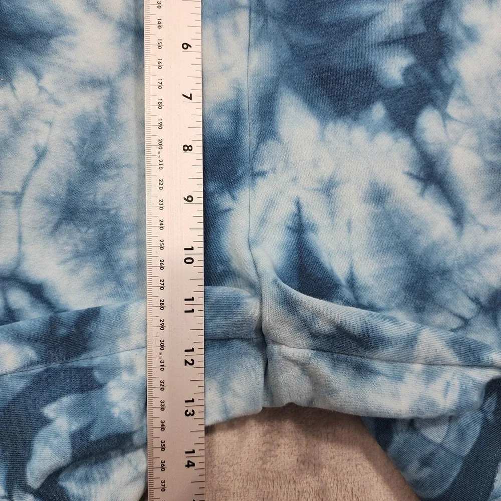 Champion‎ Shorts Mens M Blue Tie Dye Fleece Elastic Waist Lounge Athletic Casual